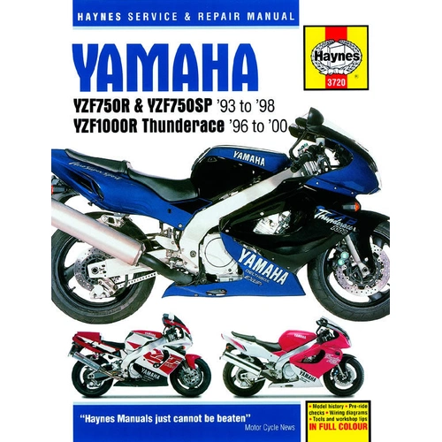 Haynes Repair Manual - Yamaha YZF750R/YZF1000R Thunderace 93-00