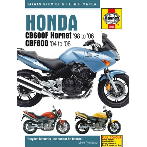 Haynes Repair Manual - Honda CB600F Hornet/CBF600 98-06