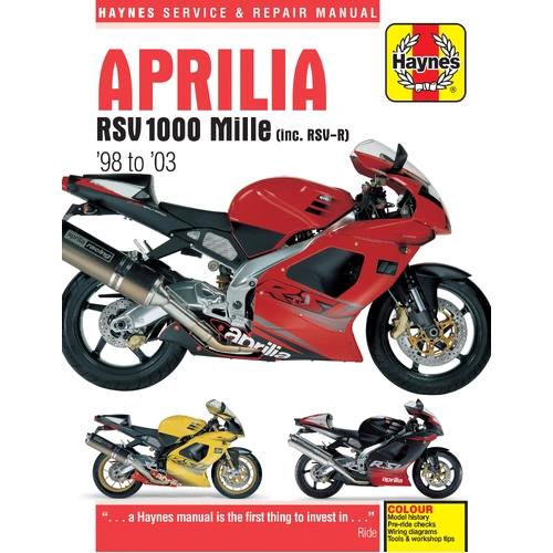 Haynes Repair Manual - Aprilia RSV1000 Mille 98-03