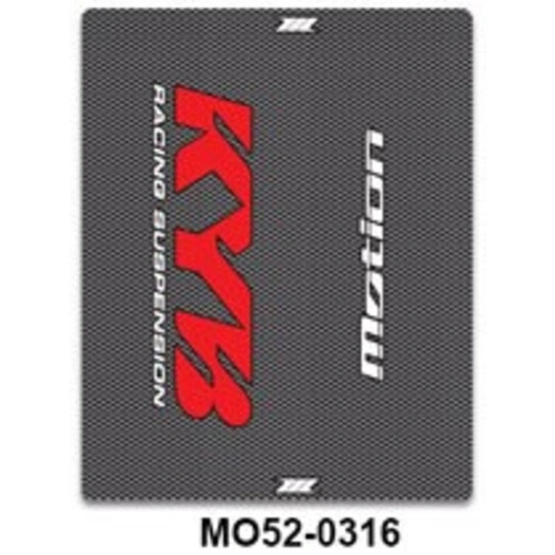 Zeta Motion Fork Leg Decals (KYB) - Carbon/Red/White