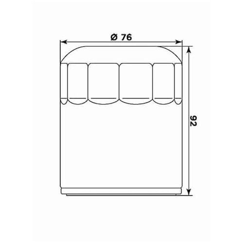 Miw Oil Filter Bu10001 - Hf171C - H-D