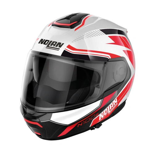 Nolan N100-6 Flip Up Surveyor Helmet - White/Red/Black - XS - SKU:NHN100602354