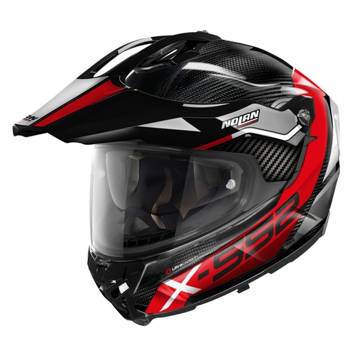 Nolan X-552 UC Adventure Dinamo Helmet - Carbon/Red/Grey - XS - SKU:NHX55202254