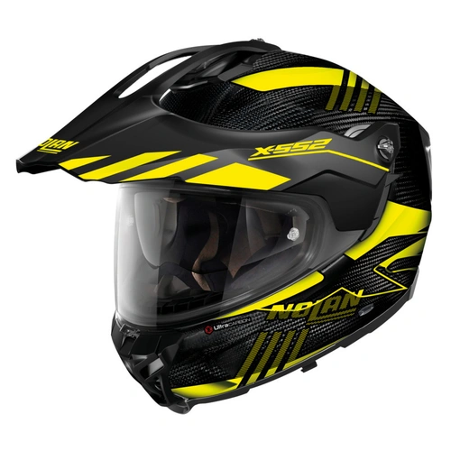 Nolan X-552 UC Adventure Wingsuit Flat Helmet - Carbon/Yellow/Black