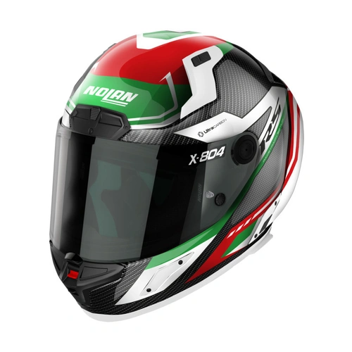 Nolan X-804 RS Maven Helmet - Carbon/Red/White/Green
