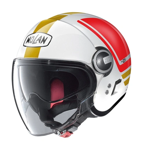 Nolan N-21 Visor Flybridge Helmet - Red/White/Green - M - SKU:NLN21V367