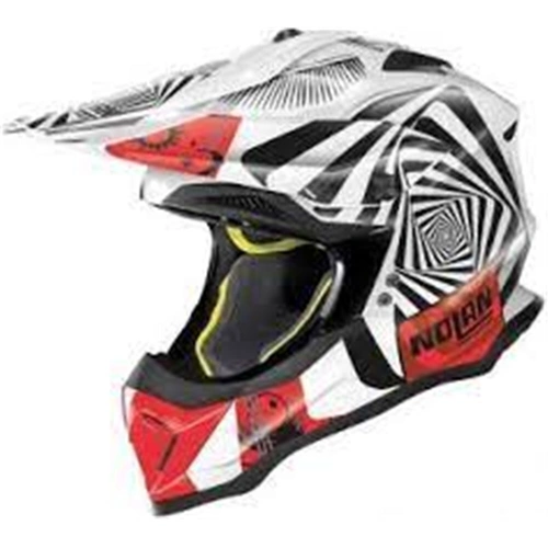 Nolan N-53 Riddler Helmet - White/Red - M - SKU:NLN530385