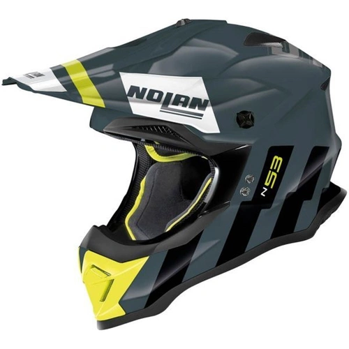 Nolan N-53 Sparkler Helmet - Grey/Black/Yellow - L - SKU:NLN530491