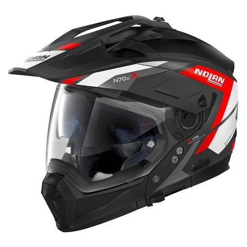 Nolan N70-2X Grandes Alpes Helmet - Matte Black/Red/White - XS - SKU:NLN702X120
