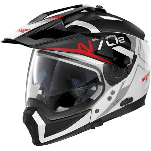 Nolan N70-2X Bunge Helmet - White/Black/Red - XS - SKU:NLN702X139