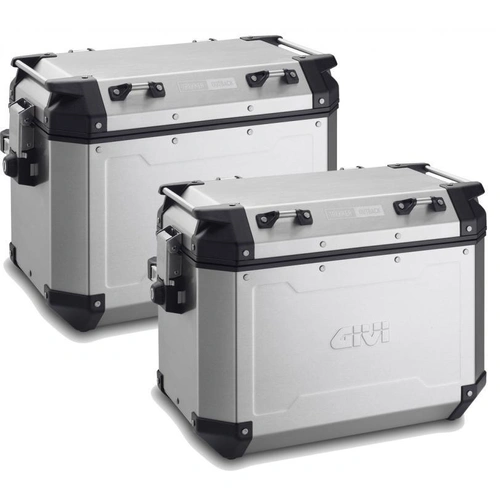 Givi Outback Trekker Side Cases (Pair) 48L - Silver Aluminium