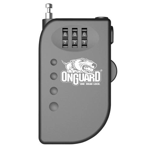 Onguard Terrier Retractable Combo Helmet Lock Cable - Black - 2mm X 90cm