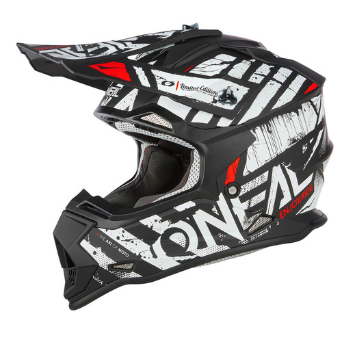 Oneal 2023 Youth 2 Series Glitch Black White Helmet - Unisex - Medium  - SKU:ON0200262