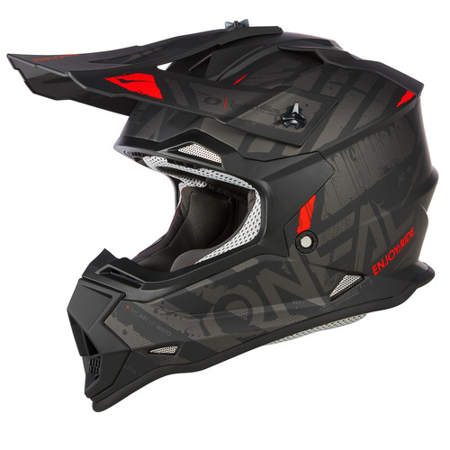Oneal 2023 Youth 2 Series Glitch Black Grey Helmet - Unisex - Medium  - SKU:ON0200272