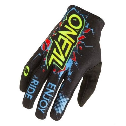 Oneal 2023 Youth Matrix Villain Black Gloves - Unisex - X-Small - Youth - Black - SKU:ON0391001