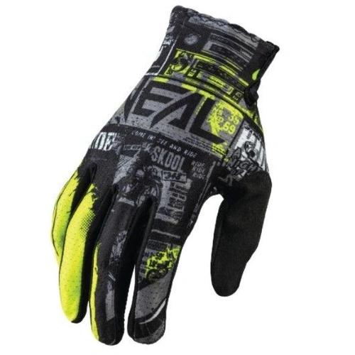 Oneal Youth Matrix Ride Black Neon Yellow Gloves - Unisex - X-Small - Youth - Black/Yellow - SKU:ON0391633