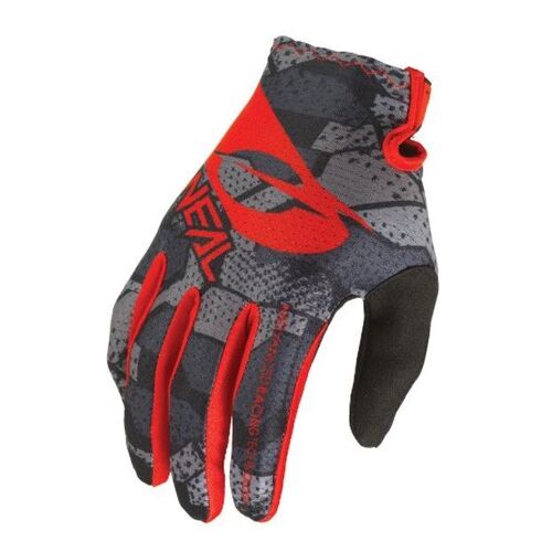 Oneal 2023 Youth Matrix Camo Black Red Gloves - Unisex - X-Small - Youth - Black/Red - SKU:ON0391Y81