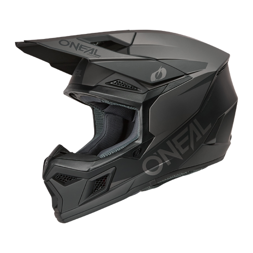 Oneal 2026 3SRS Solid V.26 MX Helmet - Black/Grey - XS - SKU:ON0625071