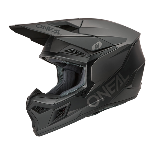 Oneal 2026 3SRS Solid V.26 MX Helmet - Black/Grey - XS - SKU:ON0625071