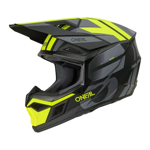 Oneal 2026 3SRS Ride V.26 MX Helmet - Black/Grey/Neon Yellow - XS - SKU:ON0625101