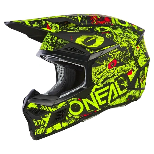 Oneal Youth 3SRS Attack Helmet - Black/Yellow