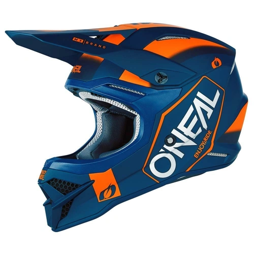 Oneal 3 Series Hexx Blue Orange Helmet