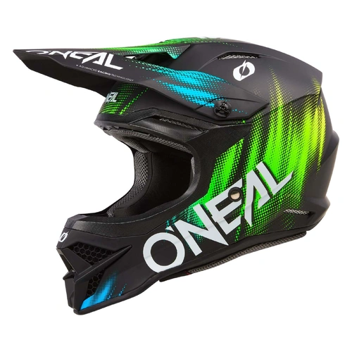 Oneal 24 3SRS Voltage V.24 Helmet - Black/Green - XS - SKU:ON0627661