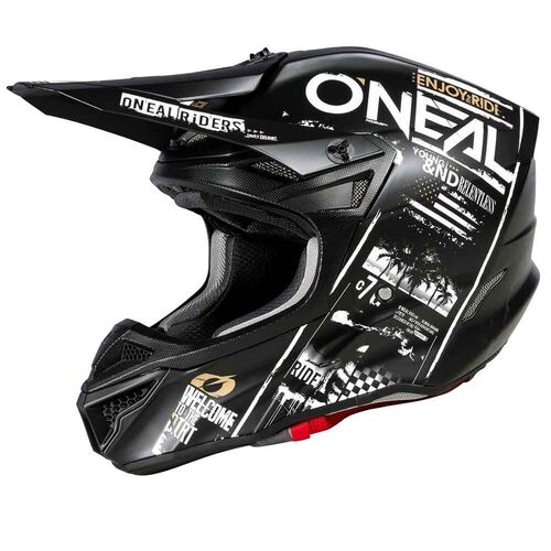 Oneal 2023 5 Series Attack Helmet - Black/White - S - SKU:ON0628172