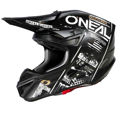 Oneal 2023 5 Series Attack Helmet - Black/White - M - SKU:ON0628173