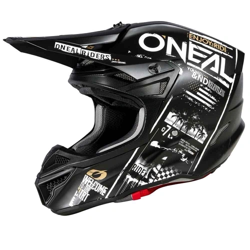 Oneal 5 Series Attack Helmet - Black/White - L - SKU:ON0628174
