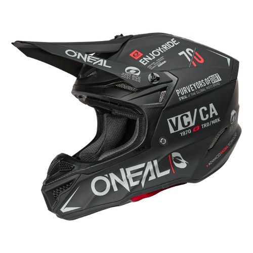 Oneal 2026 5SRS Brand V.26 MX Helmet - Black/Grey - S - SKU:ON0628502