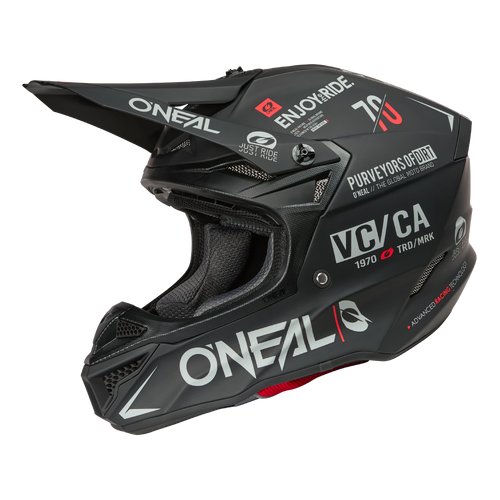 Oneal 2026 5SRS Brand V.26 MX Helmet - Black/Grey - S - SKU:ON0628502
