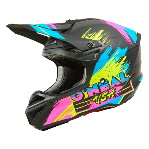 Oneal 2026 5SRS Reseda V.26 MX Helmet - Black/Neon Yellow - XS - SKU:ON0628521