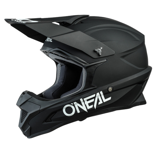 Oneal 2023 Youth 1 Series Solid Black Helmet - Unisex - Medium - Youth - Black - SKU:ON0632203