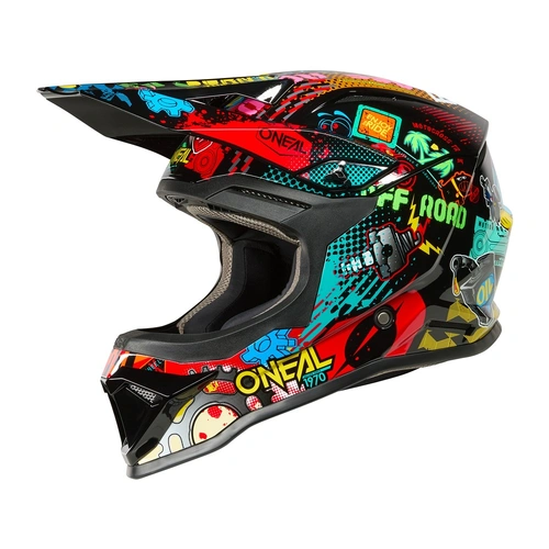 Oneal 2026 1SRS Youth Vibrant V.26 MX Helmet - Multi - M - SKU:ON0634443