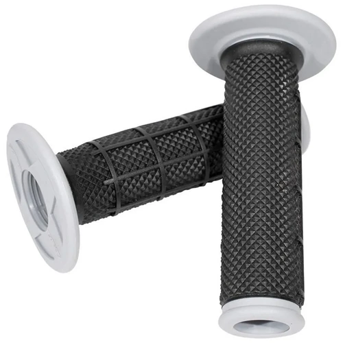Oneal Dual Comp Open Ended Half Waffle Grips - Black/Grey