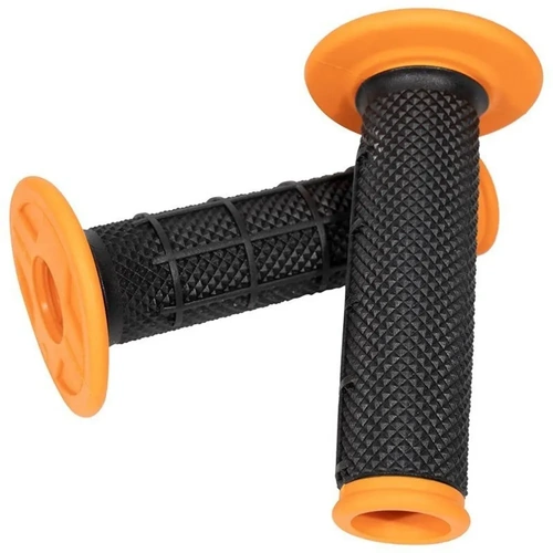 Oneal Dual Comp Open Ended Half Waffle Grips - Black/Orange