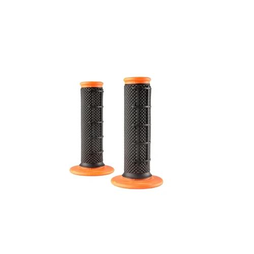 Oneal Dual Comp Half Waffle Grips - Black/Orange - 7/8''