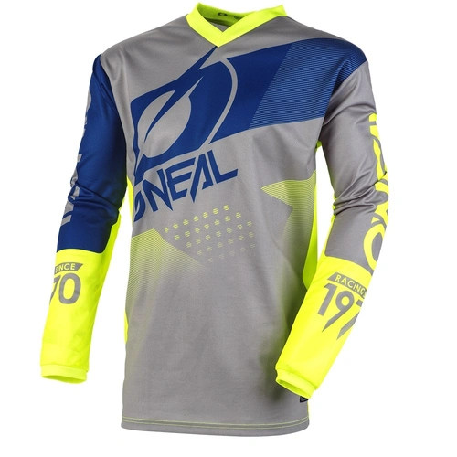 Oneal Element Factor Jersey - Grey/Blue/Yellow