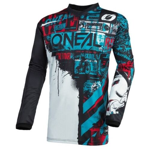 Oneal 2022 Youth Element Ride Black Blue Jersey - SKU:ONE002532