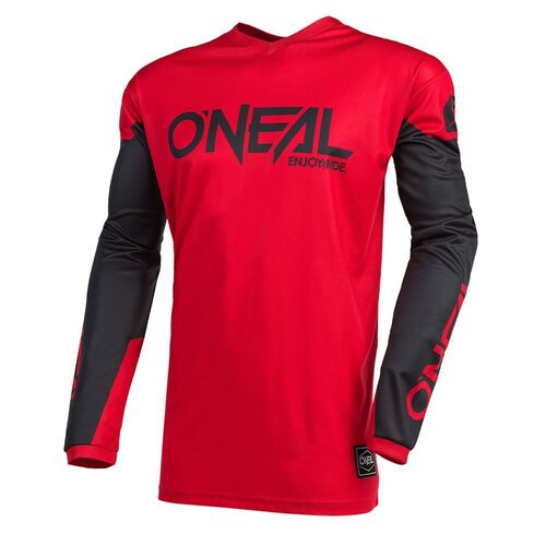 Oneal 2023 Element Threat Red Black Jersey - Unisex - Large - Adult - Red/Black - SKU:ONE002934