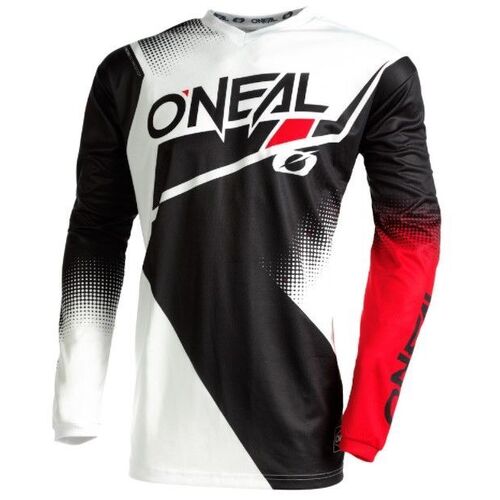 Oneal 2022 Element Racewear V.22 Black White Red Jersey - Unisex - Large - Adult - Black/White/Red - SKU:ONE003104