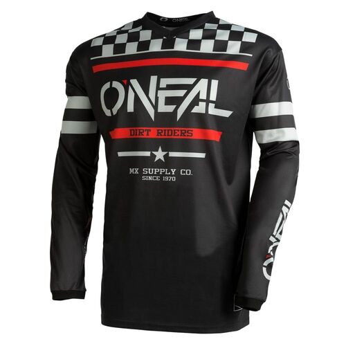 Oneal 2023 Youth Element Squadron Black Grey Jersey - Unisex - X-Small - Youth - Black/Grey - SKU:ONE003411