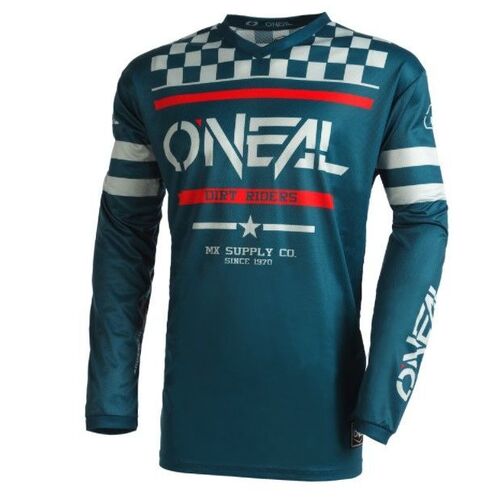 Oneal 2022 Element Squadron V.22 Teal Grey Jersey - Unisex - Medium - Adult - Teal/Grey - SKU:ONE003443