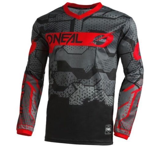 Oneal Element Camo Jersey - Black/Red - M - SKU:ONE003503