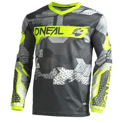 Oneal Youth Element Camo Jersey - Grey/Neon Yellow