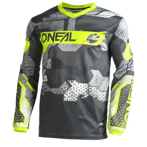 Oneal 2022 Element Camo V.22 Grey Neon Yellow Jersey