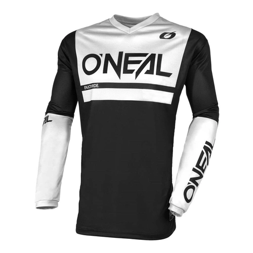 Oneal 2025 Element Threat Air Jersey - Black/White - 2XL - SKU:ONE004506