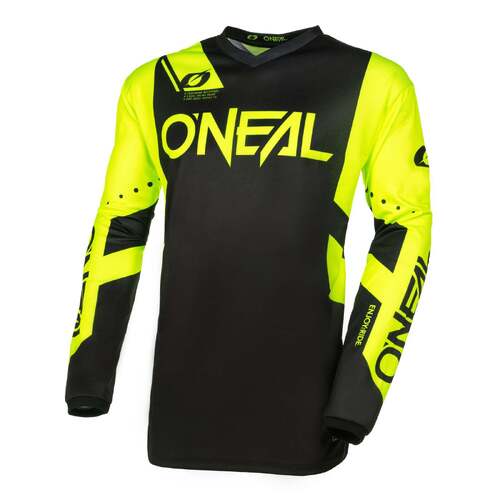 Oneal 24 Youth Element Racewear V.24 Jersey - Black/Neon Yellow - XS - SKU:ONE005121