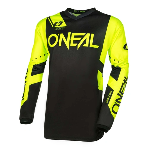 Oneal Element Racewear V.4 Jersey - Black/Neon Yellow - S - SKU:ONE005132